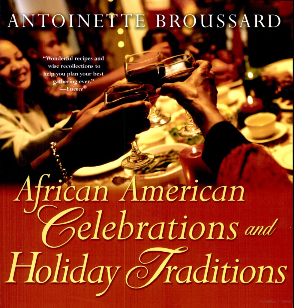 Book Cover entitled African America Celebrations and Holiday Traditions by Antionette Broussard
