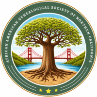 Logo for the African American Genealogical Society of Northern California (AAGSNC)